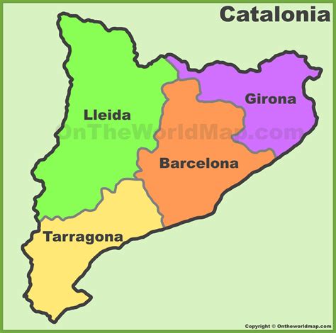 Catalonia provinces map