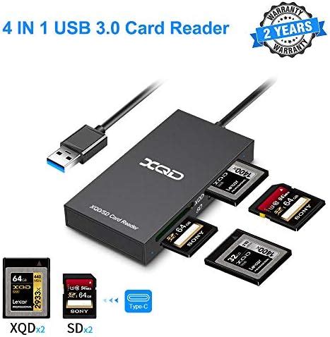 XQD Card Reader， Rocketek 4 Slot usb3.0 xqd/sd Memory Card Reader Adapter Fast Speed 5gbps ...