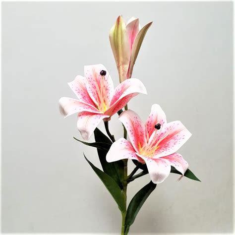 Artificial Oriental Lily Watermelon 72cm - Desflora