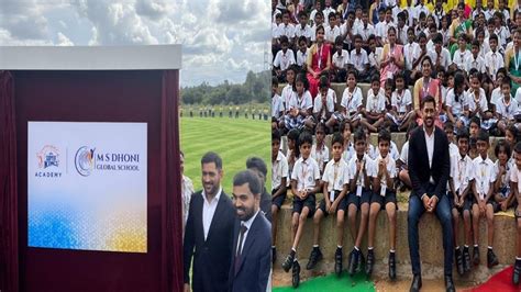 Ms dhoni at Ms dhoni school in hosur for inauguration Chennai super ...