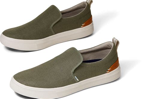 Green Canvas Mens TRVL LITE Slip-Ons | Slip on, Men, My style