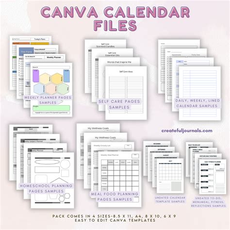 Createful Canva Calendar Collection - Createful Journals Your Creative Inspiration