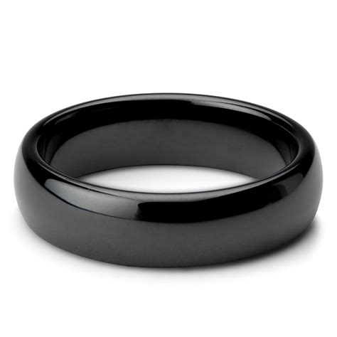 8 mm Polished Black Ceramic Ring | In stock! | Lucleon | Mens rings ...