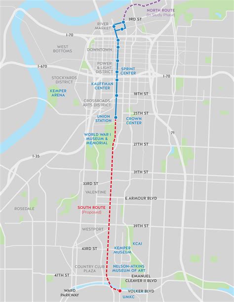 Kansas City Commissioned Proposed Streetcar Map :: Behance