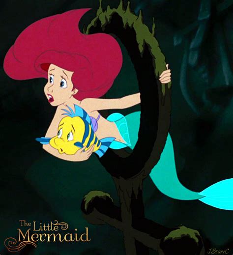 Ariel And Flounder The Little Mermaid