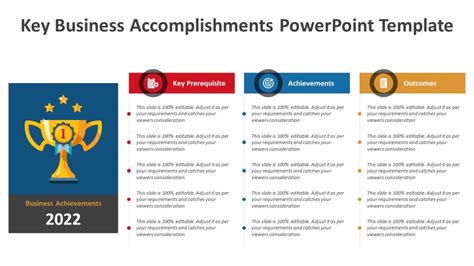 Key Business Accomplishments PowerPoint Template | Achievement PPT