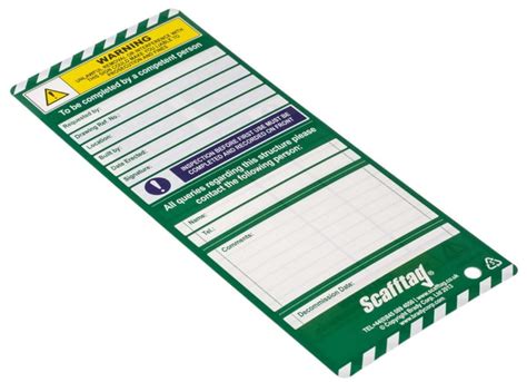 SCF03A ScaffTag | ScaffTag Safety Scaffolding Tag, English Language, 10 per Pack | 668-1141 | RS ...