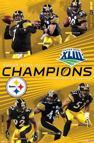 Steelers Super Bowl Posters – Sports Poster Warehouse