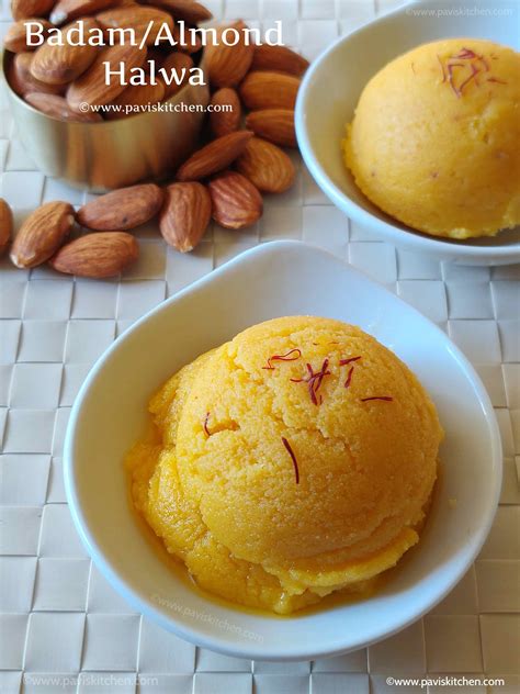 Badam halwa recipe | Kesar badam halwa | Badam ka halwa recipe | Almond ...