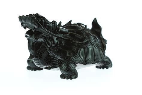 Dragon Obsidian Statue, Chinese Mithology Sculpture, Handmade Carving, Rare Ethnic Art, Vintage ...