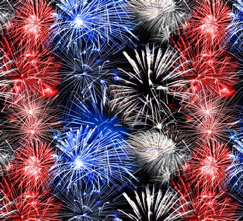 Red White And Blue Fireworks Background