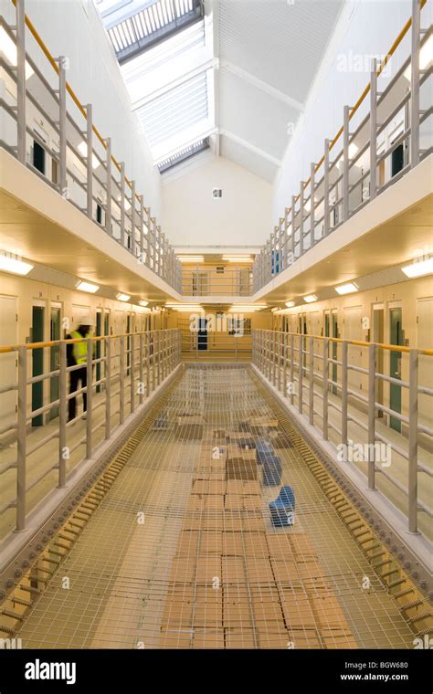 high down prison cell block interior Stock Photo - Alamy