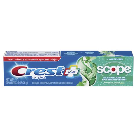 Crest Complete Plus Scope Toothpaste, Minty Fresh, 2.7 oz - Walmart.com