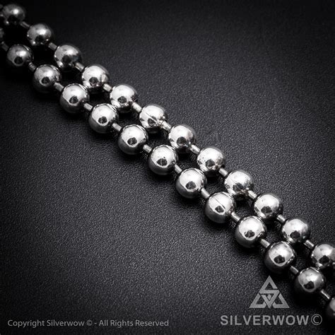 Mens Silver Ball Chain Necklace | Silverwow.net – SilverWow