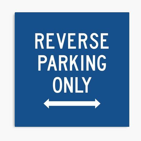 'Reverse Parking Only, Classic Blue' Canvas Print by ThingsThatSing (With images) | Blue canvas ...