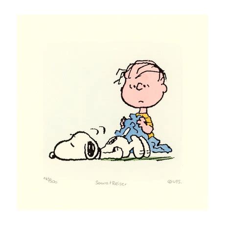 Linus & Snoopy // Hand Painted Etching (Framed) - Inscriptagraphs Memorabilia PERMANENT STORE ...