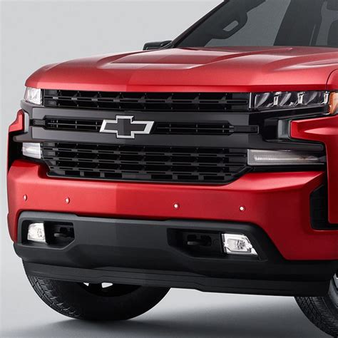 2019 Silverado 1500 Grille, Black with Black Mesh, Black Bowtie, Trail Boss Design | Chevrolet ...