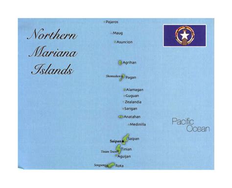 Detailed map of Northern Mariana Islands with flag | Mariana Islands | Oceania | Mapsland | Maps ...