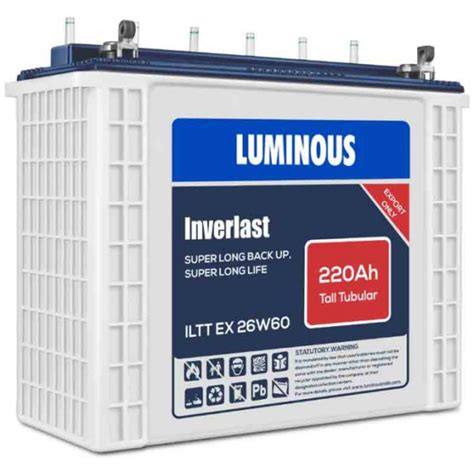 Luminous 220Ah/12V Inverlast Tall Tubular Battery – Ameclat