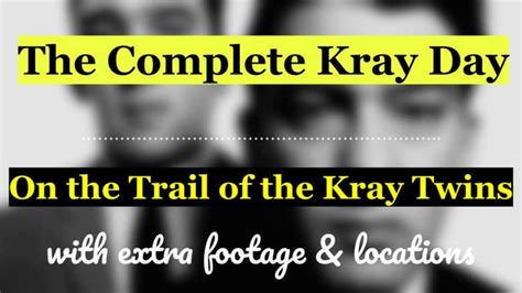 The Complete Kray Twins Documentary Tour: 1960s London Most Notorious ...