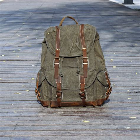 Waxed Canvas Backpack By EAZO