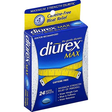 Diurex Max Diuretic, Caffeine Free, Maximum Strength, Water Caplets | Health & Personal Care ...