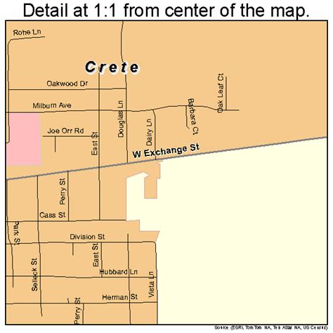 Crete Illinois Street Map 1717523