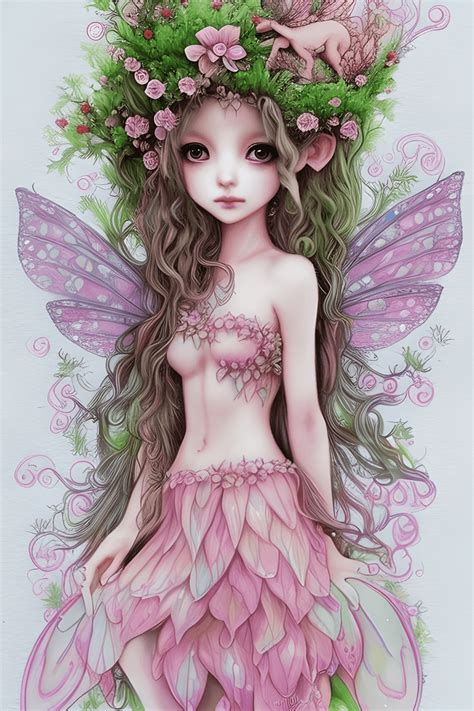 Beautiful Fantasy Forest Fairy Sprite · Creative Fabrica