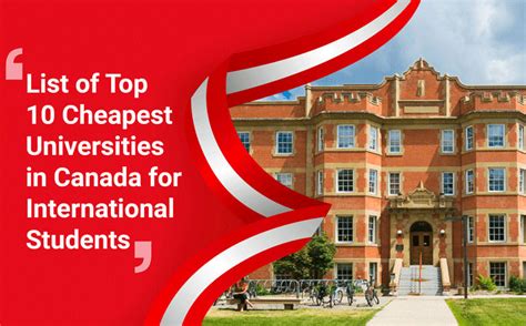 Top 10 Affordable Canadian Universities for Int'l Students