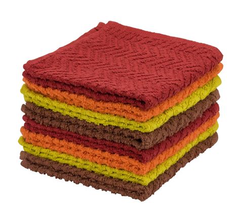 DecorRack 8 Pack Kitchen Dish Towels, 100% Cotton, 12 x 12 Inch Dish ...