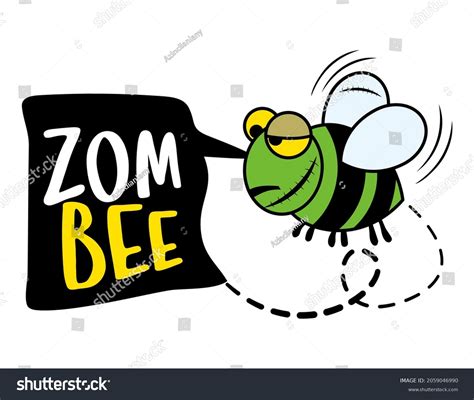 Zombie Zombie Bee Pun Funny Quote Stock Vector (Royalty Free) 2059046990 | Shutterstock