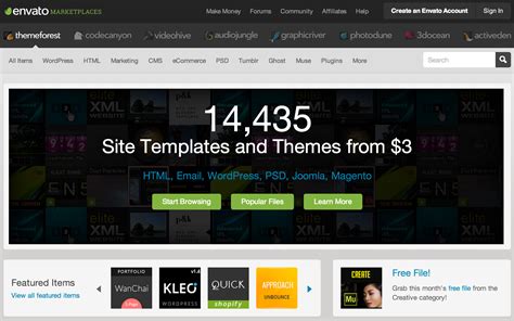 ThemeForest Review – From Free Themes and Beyond