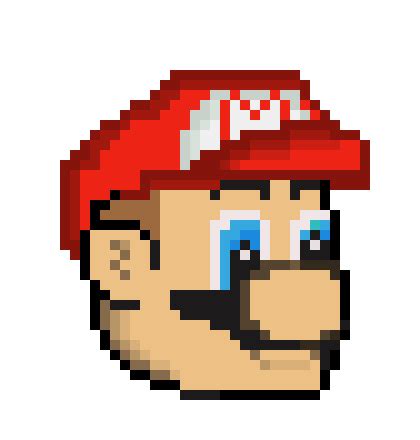 mario face | Pixel Art Maker