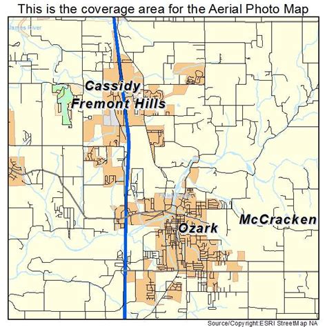 Aerial Photography Map of Ozark, MO Missouri