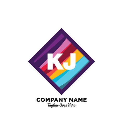 KJ initial logo With Colorful template vector 22173078 Vector Art at ...