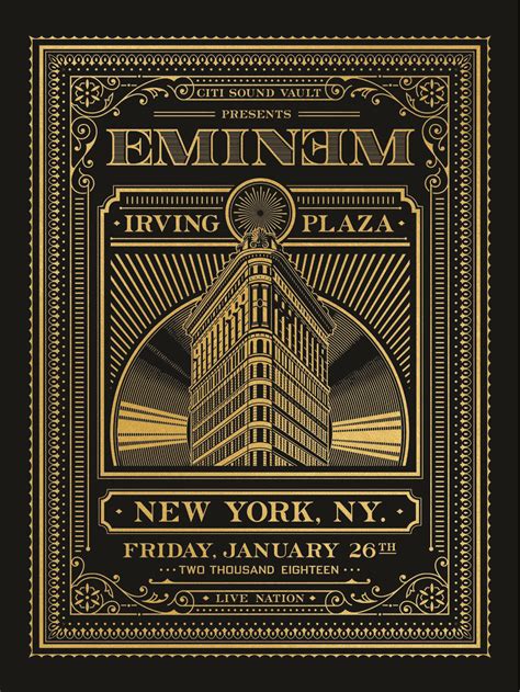 Eminem citi sound vault poster by Rockswell | Tipografía, Decoración de ...