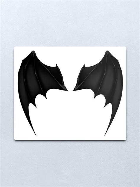 "black demon wings vector" Metal Print for Sale by Starscoldnight ...