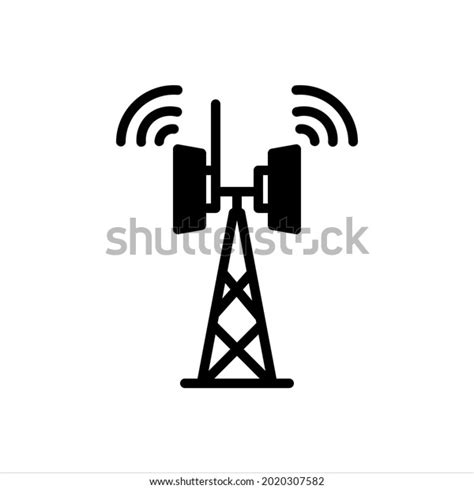 Vector Black Icon Telecom Stock Vector (Royalty Free) 2020307582 ...