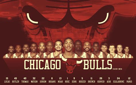 Chicago Bulls 2010-11 Roster Widescreen Wallpaper | Basketball ...