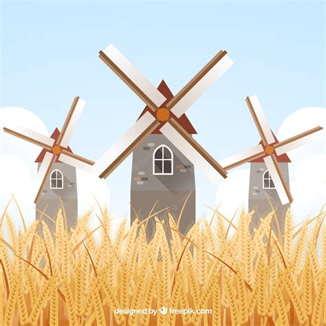 Premium Vector | Flat wheat background