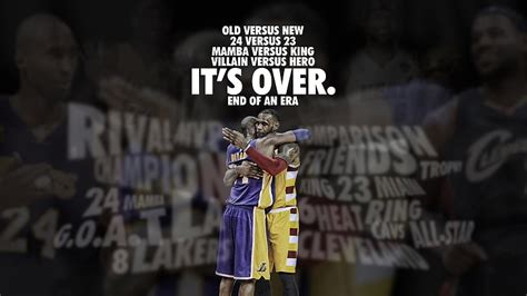 HD wallpaper: Lebron James and Kobe Bryant wallpaper, NBA, text ...