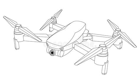 Simple sketch of drone stock vector. Illustration of text - 244338687