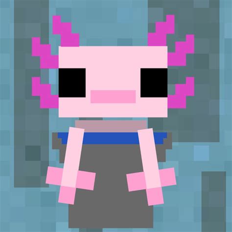 Little Axolotl Pixel Art I Made : r/Minecraft