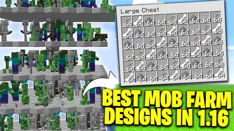 5 BEST Mob Farm Designs in Minecraft 1.16.5 (EASY XP & Drops) - YouTube