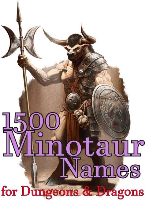 1500 Minotaur Names for Dungeons and Dragons 5e in 2020 | Dungeons and dragons 5e, Dungeons and ...