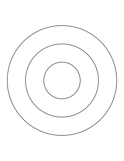 3 Concentric Circles | ClipArt ETC | Circle template, Circle diagram, Circle outline