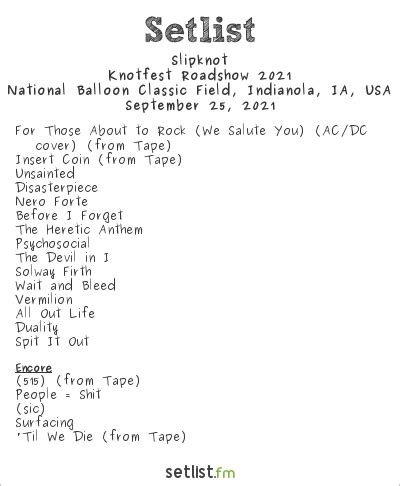 Slipknot Performs 16-Song Setlist at Knotfest Iowa | setlist.fm