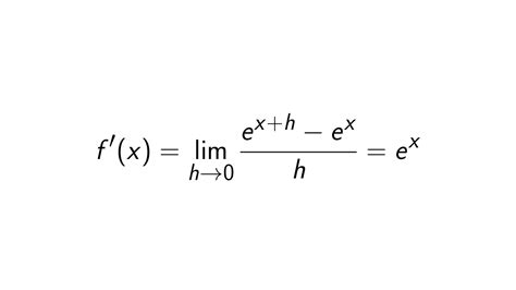 Derivative of e^x using First Principle of Derivatives - [Full proof]