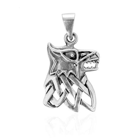 Fenrir Pendant, Silver– Grimfrost