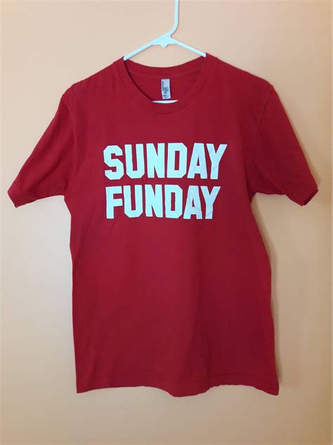 Sunday Funday shirt Men's Medium T-Shirt Red and white | Etsy | Party ...